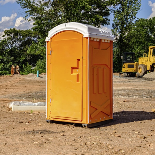 how often are the portable restrooms cleaned and serviced during a rental period in Somerset Texas